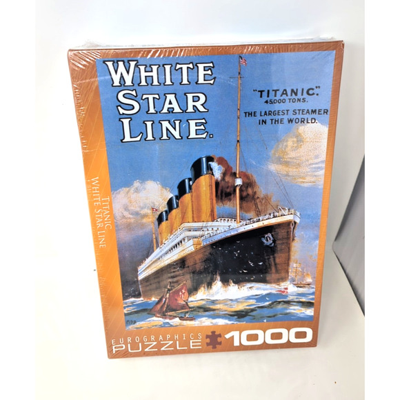 Eurographics White Star Line Titanic Poster 1000 Piece Smart Cut Jigsaw Puzzle - Picture 1 of 4